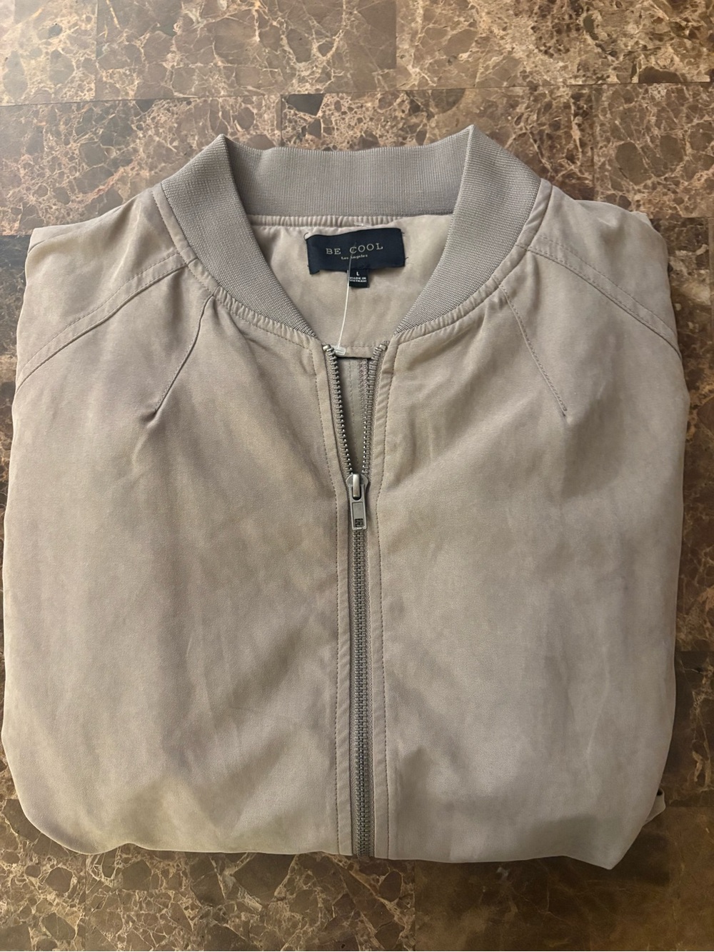 BE COOL Taupe Women's Bomber Jacket